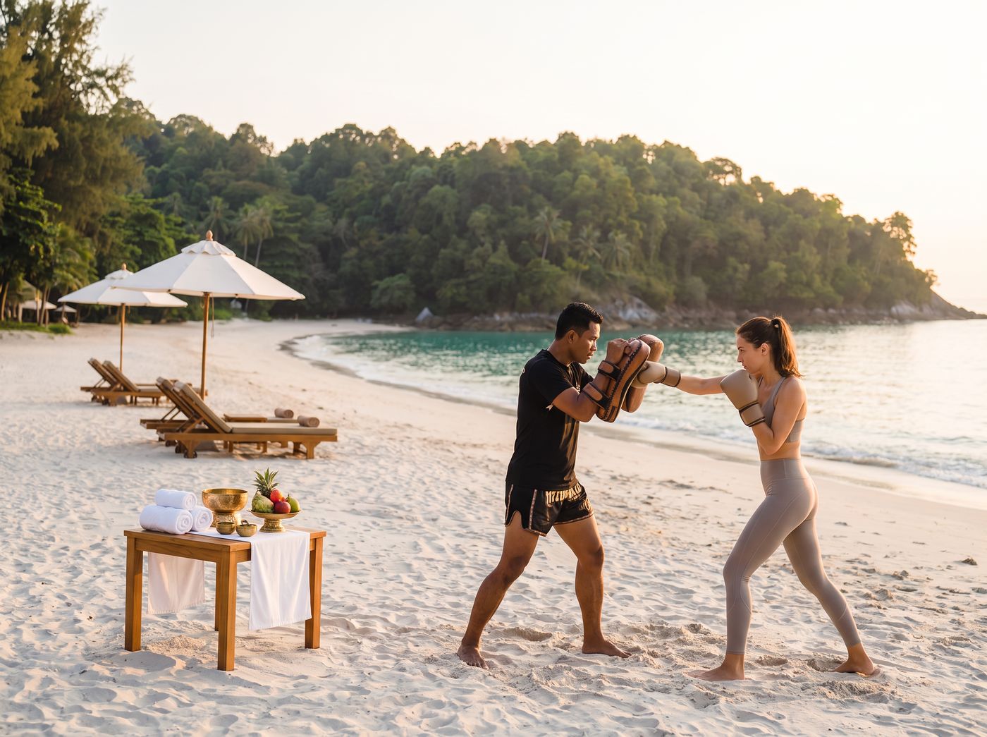 Muay Thai on the beach