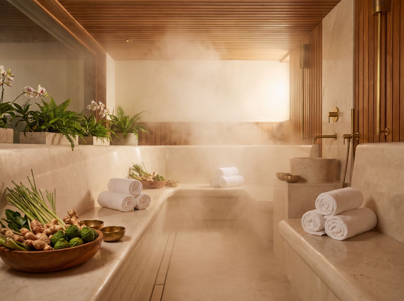 Herbal steam room
